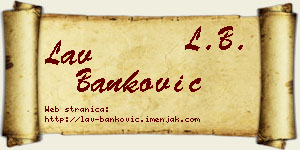 Lav Banković vizit kartica